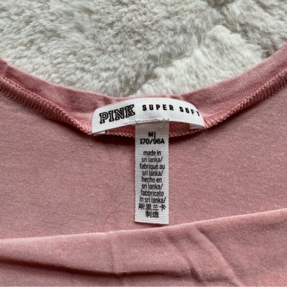Victoria's Secret PINK | Short Sleeve Strappy Open Back Tee Shirt | Size Medium - Picture 7 of 10